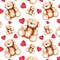 Valentine Bears Anti-Pill Premium Fleece Fabric | By The Yard